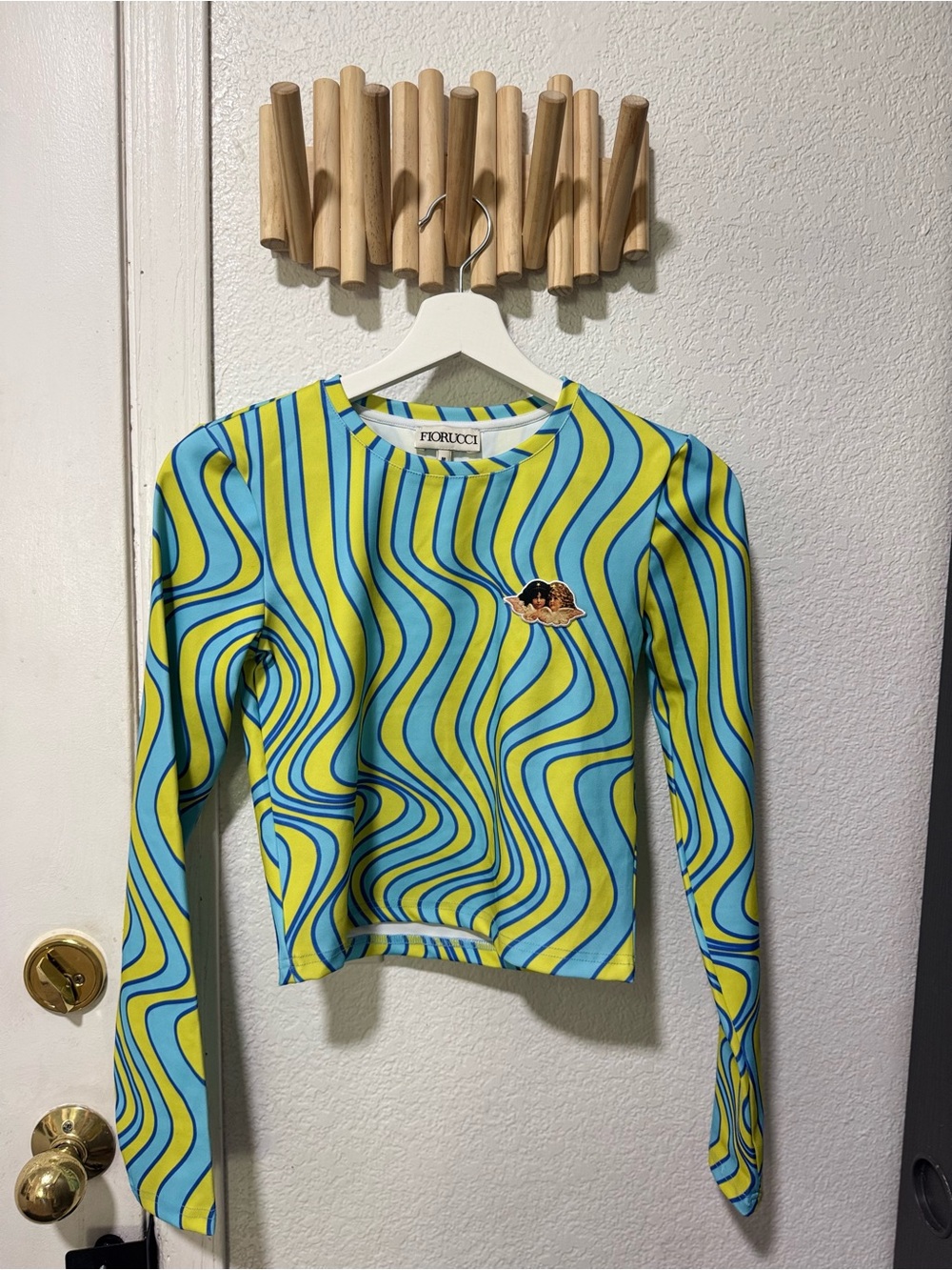 Fiorucci women's Blue & Yellow Long-Sleeve Top